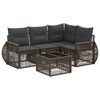 vidaXL Gartensofa-set 5 pcs Grau und Dunkelgrau Poly-Rattan