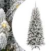 vidaXL K&uuml;nstlicher Weihnachtsbaum mit 300 LEDs mit St&auml;nder Wei&szlig; 210 cm