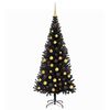 vidaXL Weihnachtsbaum mit 300 LEDs mit St&auml;nder Schwarz 180 cm PVC