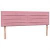 vidaXL Boxspringbett mit Matratze Rosa 160x210 cm Samt