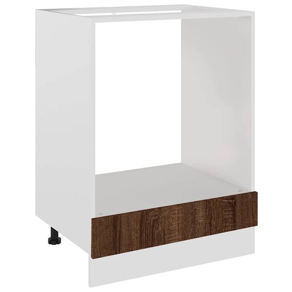 vidaXL Herdumbauschrank Lyon Braun Eichen-Optik 60x46x81,5 cm Holzwerkstoff