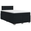 vidaXL Boxspringbett mit Matratze Schwarz 120 x 200 cm Stoff