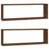 vidaXL Wandregale 2 Stk. Braun Eichen-Optik 80x15x26,5cm Holzwerkstoff