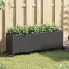 vidaXL Pflanzk&uuml;bel mit Rollen 2 Stk. Schwarz 107x32x38 cm Poly Rattan