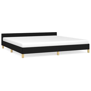 vidaXL Bettgestell ohne Matratze Schwarz 200x200 cm Stoff