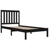 vidaXL Massivholzbett ohne Matratze Schwarz
