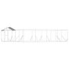vidaXL Outdoor-Hundezwinger mit Dach Silbern 10x6x2,5 m Stahl Verzinkt