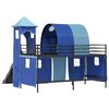 vidaXL Kinderloftbett Schwarz und Blau 100 x 200 cm Metall