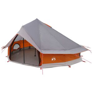 vidaXL Tipi Zelt mit Dach Grau und Orange 700 x 700 x 395 cm