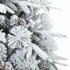 vidaXL Künstlicher Scharnier-Weihnachtsbaum schneebedeckt Weiß 150 cm