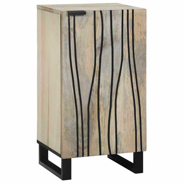 vidaXL Sideboard Weiß 40 x 33 x 75 cm massives Mangoholz