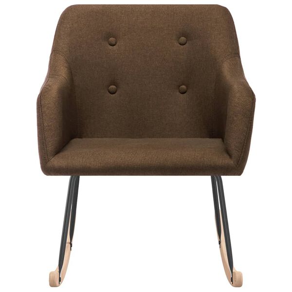 vidaXL Schaukelstuhl Braun Stoff