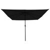 vidaXL Gartenparasol Schwarz 295 x 295 x 245 cm Polyester und Stahl