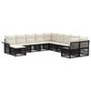 vidaXL Gartensofa-set 11 stk. 11-Sitzer Schwarz und Cremewei&szlig;
