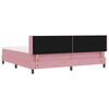 vidaXL Boxspringbett mit Matratze Rosa 200 x 200 cm Polyester