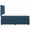 vidaXL Boxspringbett mit Matratze Dunkelblau 160x200 cm Samt