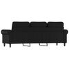 vidaXL 3-Sitzer-Sofa Schwarz 180 cm Kunstleder