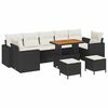 vidaXL Gartensofa-set mit Kissen 13 pcs Beige und Creme Poly-Rattan