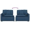 vidaXL Modulares Sofa Endmodul mit Armlehne Kissen Blau 100 cm