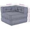 vidaXL Modulares Sofa 4 pcs Grau Stoff