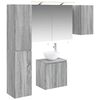 vidaXL Badezimmerschrank-Set 5 pcs Grau Sonoma 50 x 14,5 x 70 cm