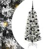 vidaXL K&uuml;nstlicher klappbarer Weihnachtsbaum Gr&uuml;n und Wei&szlig; 120 cm