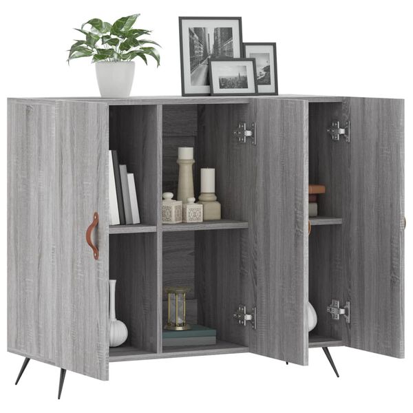 vidaXL Sideboard Grau Sonoma 90x34x80 cm Holzwerkstoff