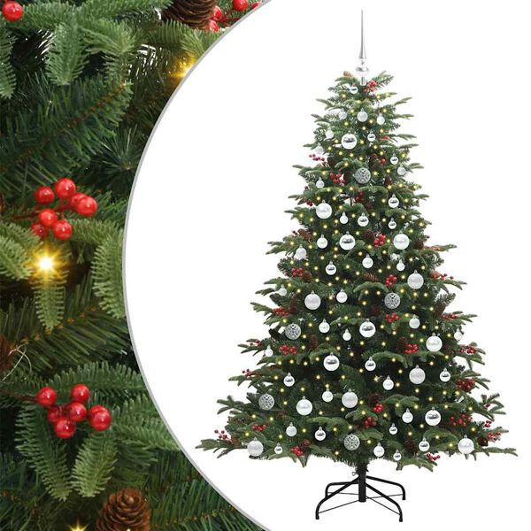 vidaXL K&uuml;nstlicher Weihnachtsbaum mit 300 LEDs mit St&auml;nder Gr&uuml;n 180 cm