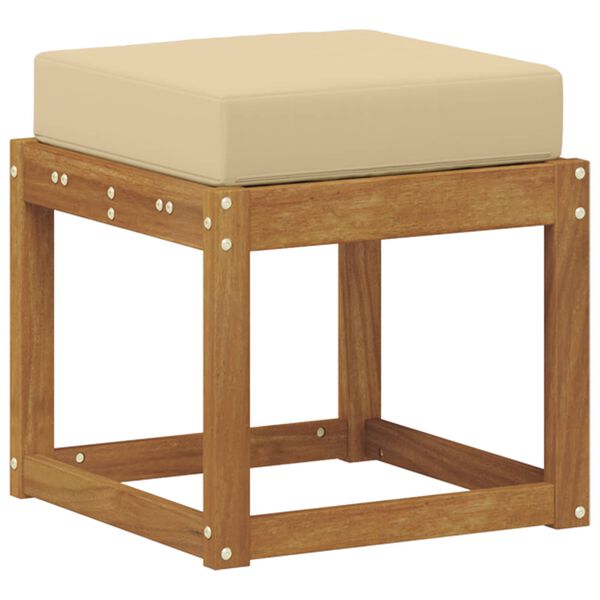 vidaXL Outdoor Hocker Bank Natur 43 x 43 x 37 cm Massivholz Akazie