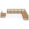 vidaXL 11-tlg. Garten-Lounge-Set Honigbraun Massivholz Kiefer
