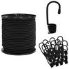 vidaXL Bungee-Schn&uuml;re mit Haken 4 mm Schwarz PP und Gummi