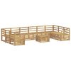 vidaXL Outdoor-Sofagarnitur 11 pcs Wei&szlig; 59 x 59 x 37 cm