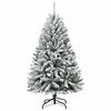 vidaXL K&uuml;nstlicher Weihnachtsbaum Gr&uuml;n und Wei&szlig; 120 cm PVC und Metall
