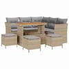 vidaXL Garten-Sofa-Set mit Kissen 9 pcs Beige und Hellgrau