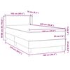 vidaXL Boxspringbett mit Matratze Rosa 100x220 cm Samt