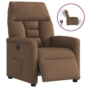 vidaXL Relaxsessel Elektrisch Braun Stoff