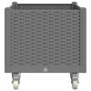 vidaXL Pflanzkasten mit Rollen Hellgrau 80x50x54 cm PP