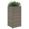 vidaXL Pflanzk&uuml;bel Grau 30x30x60 cm Poly Rattan