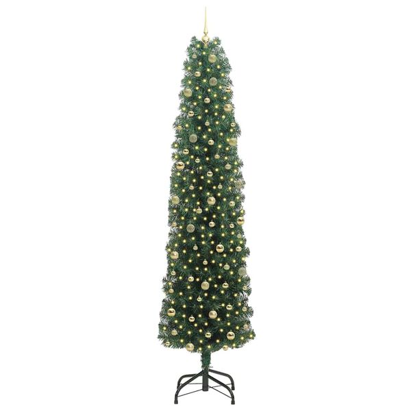 vidaXL K&uuml;nstlicher Weihnachtsbaum mit 300 LEDs mit St&auml;nder Gr&uuml;n 240 cm