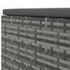 vidaXL 7-tlg. Garten-Lounge-Set mit Kissen Grau Poly Rattan