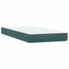 vidaXL Boxspringbett mit Matratze Dunkelgr&uuml;n 100x210 cm Samt