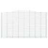 vidaXL Gabionen mit Hochbogen 10Stk. 400x50x220/240cm Verzinktes Eisen