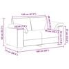 vidaXL Sofa 3 pcs Hellgrau 219 x 80 x 82 cm Leinenmischgewebe