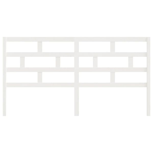 vidaXL Kopfteil Wei&szlig; 206x4x100 cm Massivholz Kiefer