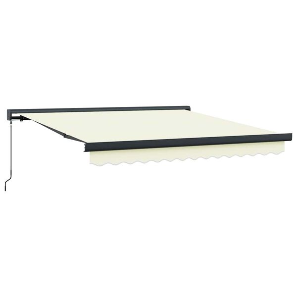 vidaXL Markise Einziehbar Creme 3x2,5 m Stoff und Aluminium