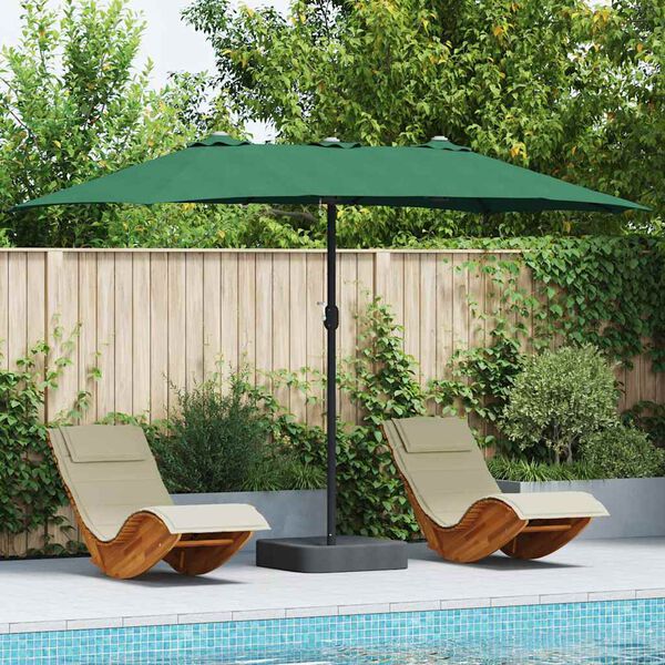 vidaXL Gartenparasol Grün 385 x 209 x 244 cm Stoff