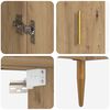 vidaXL Highboard 2 pcs Artisan-Eiche Holzwerkstoff