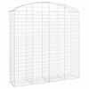 vidaXL Gabione mit Hochbogen 200x50x200/220 cm Verzinktes Eisen