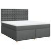 vidaXL Boxspringbett mit Matratze Dunkelgrau 180x200 cm Stoff