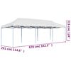 vidaXL Pop-Up Partyzelt Faltbar 3 x 9 m Weiß